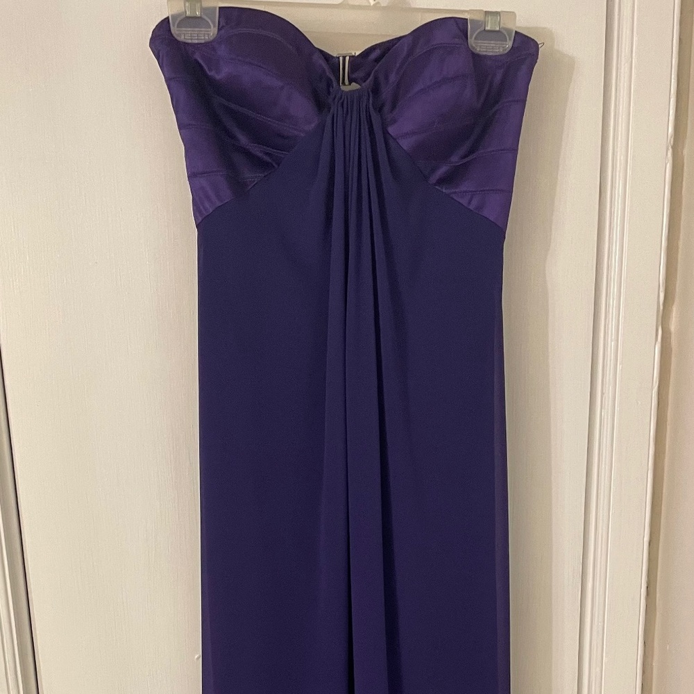 Cachè Purple Strapless Dress